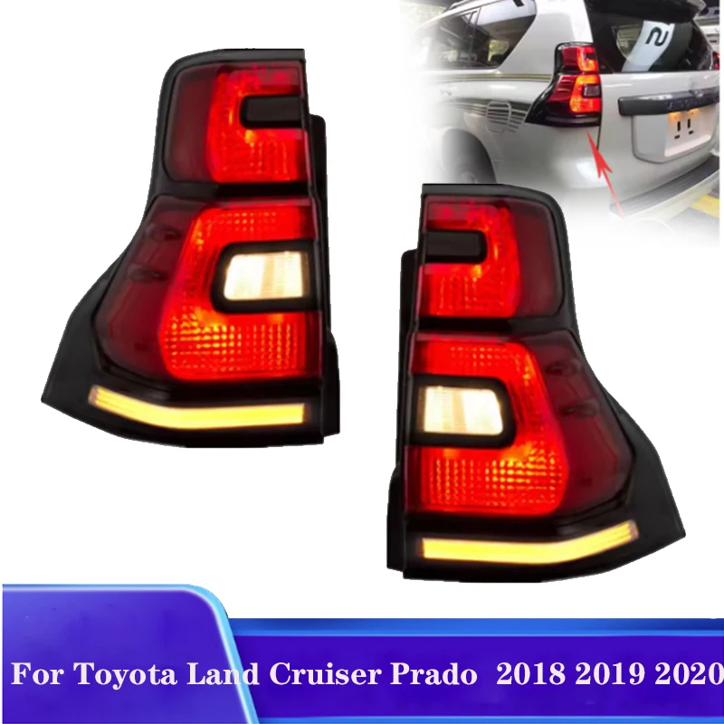 

Pair LED Tail Lamp for Toyota Land Cruiser Prado GDJ150L GRJ150L TRJ150 L J150 2017-2020 81561-60C30 81551-60C30 Rear Lights