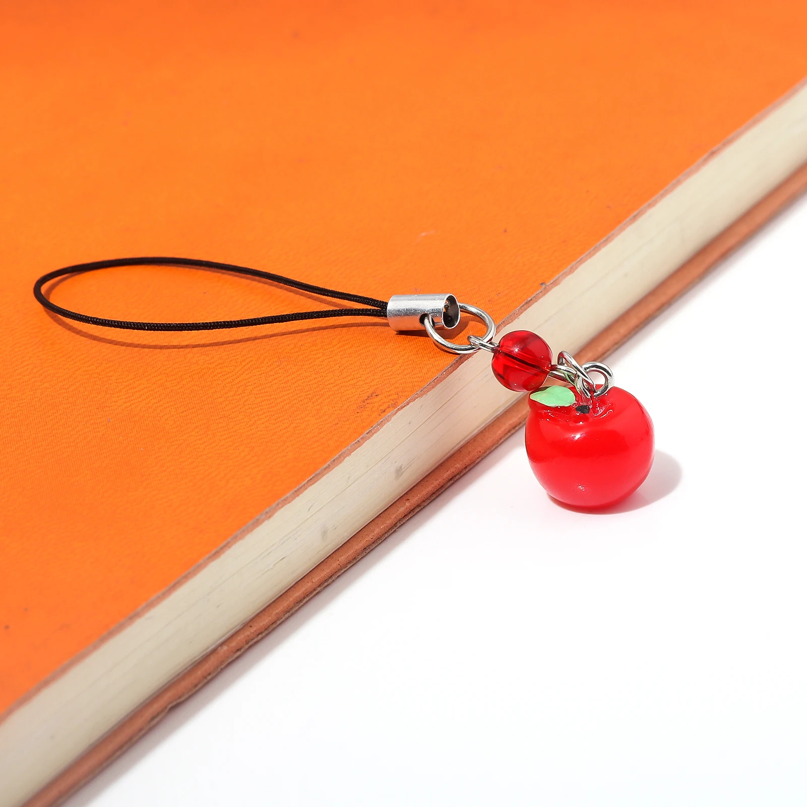 الحب والفضاء العميق الأحمر التفاح حقيبة قلادة لطيف الفاكهة سلسلة هواتف المحمول الرجال النساء صديق اكسسوارات الحفلات هدية زوجين المفاتيح #4