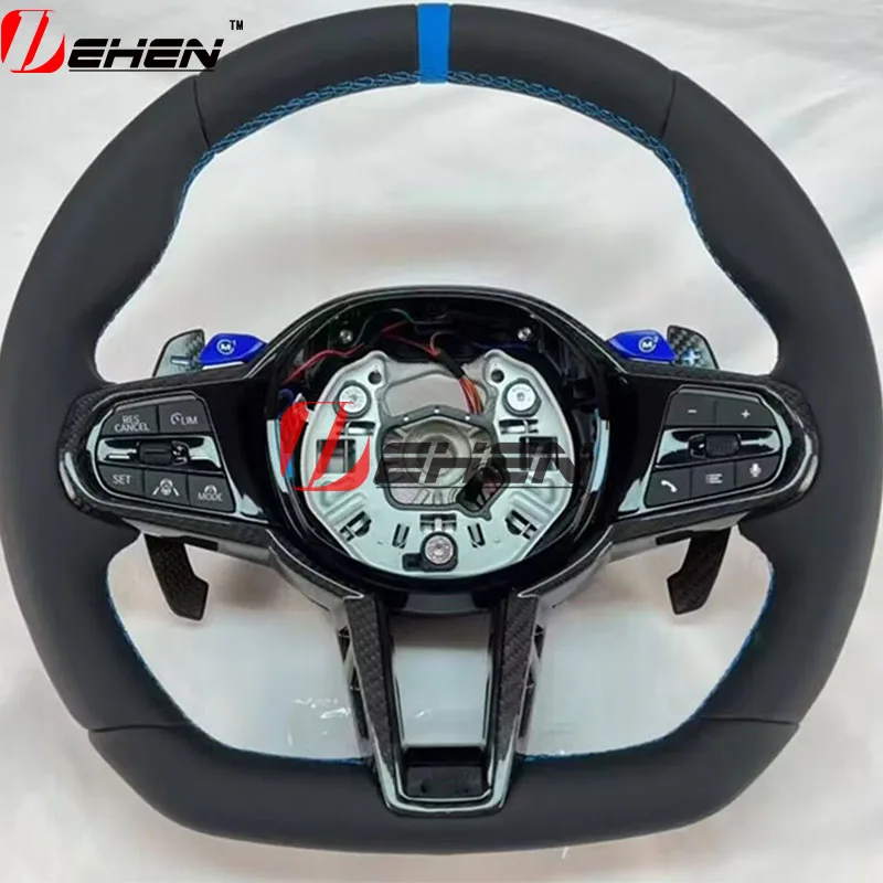 Steering Wheel CS Leather Alcantara For BMW X3 G01 X4 G02 X5 X6 G20 G30 G42 G21 G14 G15 G16 G26 G22 G29 F40 F44 Car Accessories