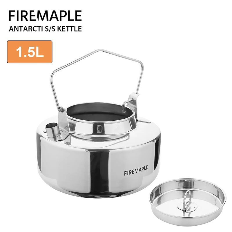 Fire Maple Stainless Steel Water Kettle, Outdoor Camping Teapot, Picnic Jungle Gear Cookware Pot, Durable Tableware 0.8L / 1.5L