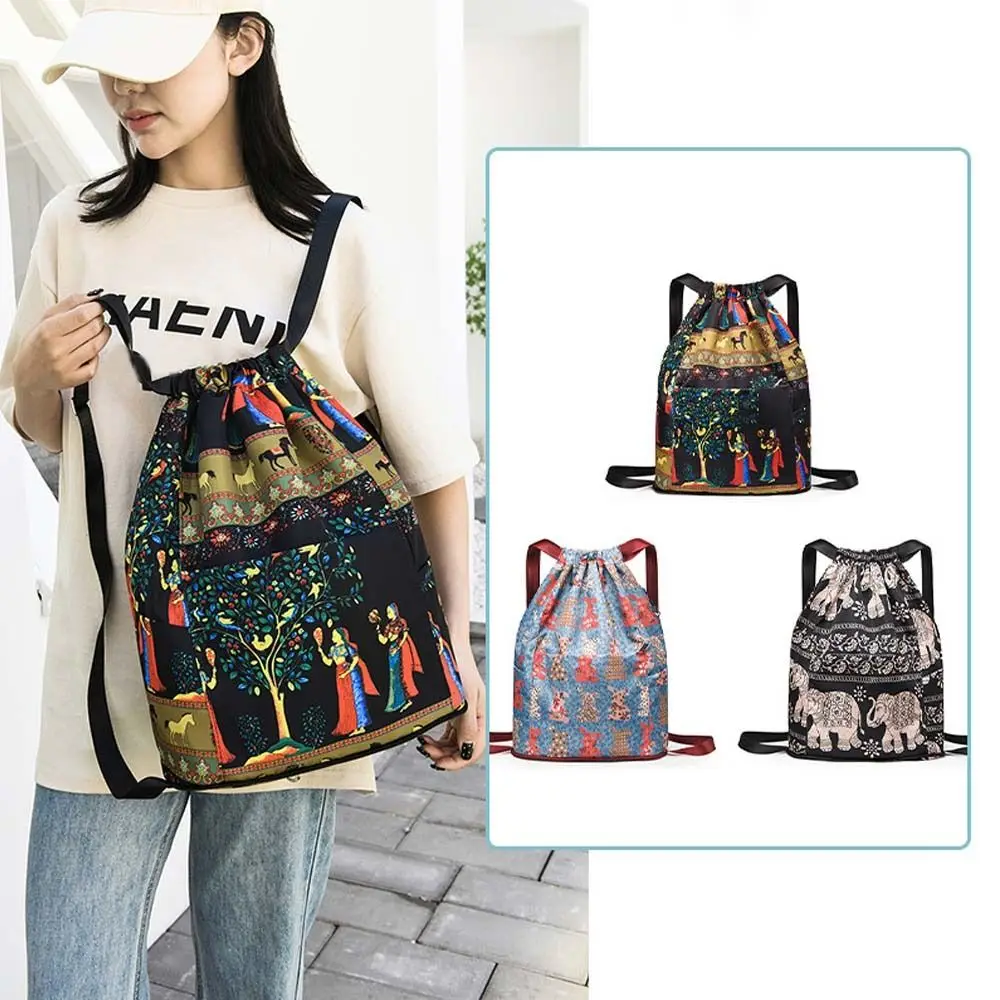 

Складной вместительный спортивный рюкзак на шнурке для сухой и влажной сушки, экзотический рюкзак на шнурке для спортзала, рюкзак, сумка