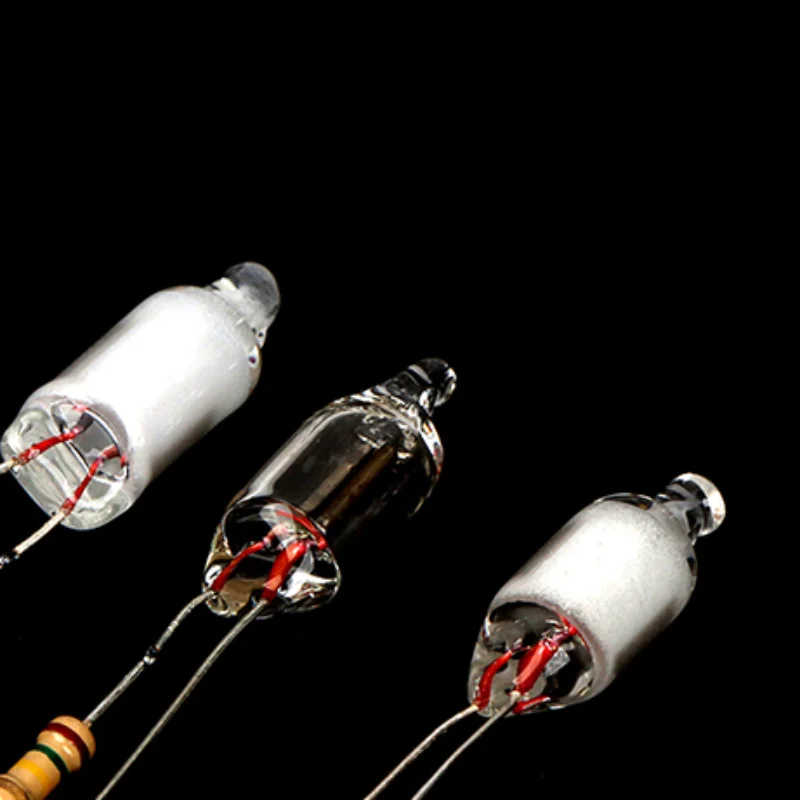 Wholesale 10Pcs Neon Light Bulbs 6*13mm Mini Neon Light Indicator With Resistor 220V Red/Blue/Green