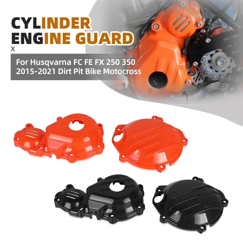 For Husqvarna FC FE FX 250 350 Motorcycle Engine Clutch Guard Water Pump Cover Ignition Protector 250 350 SXF XCF EXC-F XCF-W