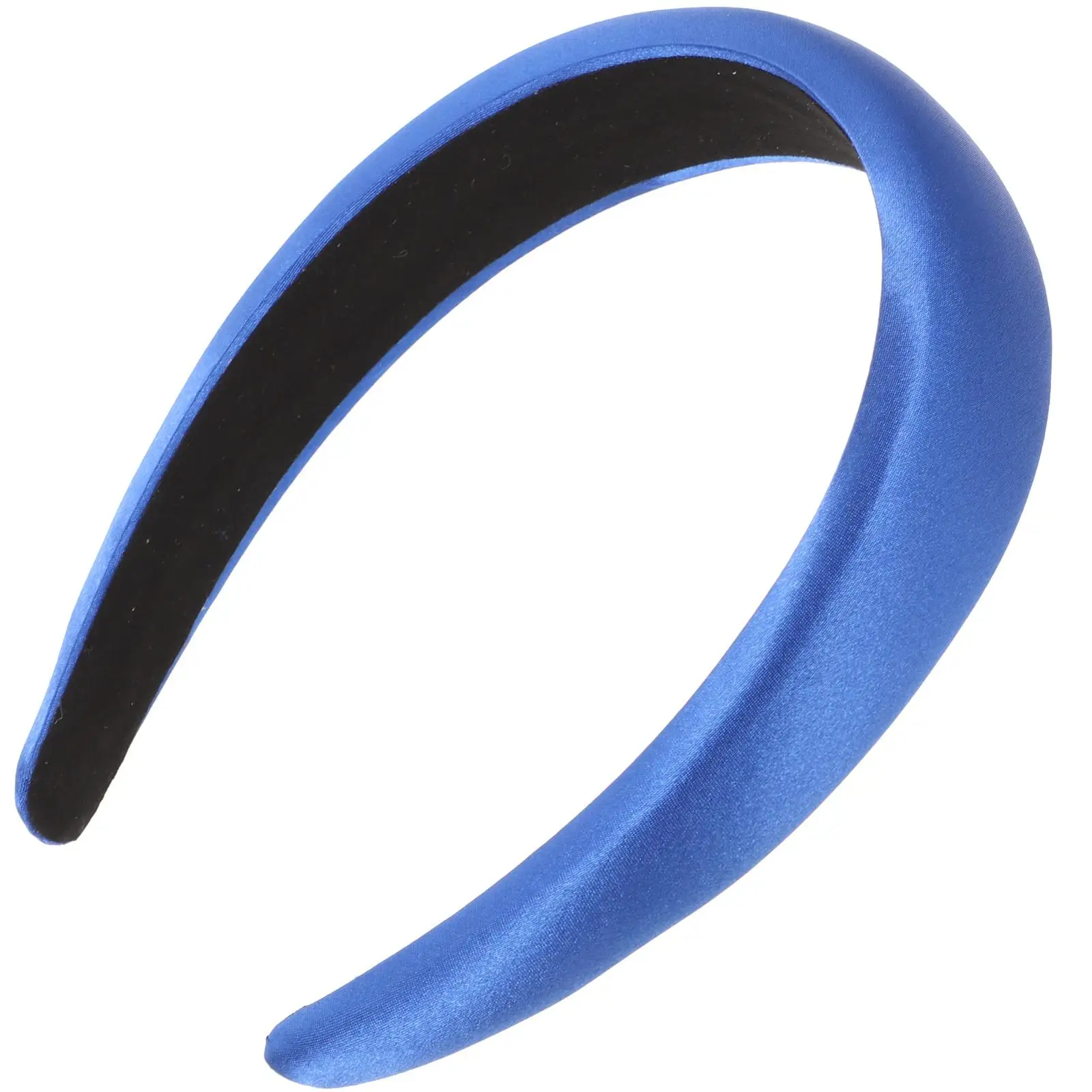 

Синие атласные тонкие бархатные широкие волосы без давления, широкая повязка на голову, легкие прочные женские аксессуары для девочек и детей