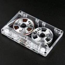 Cassette de carrete de aluminio casero DIY, cinta de casete de grabación de Audio en blanco de 46 Min