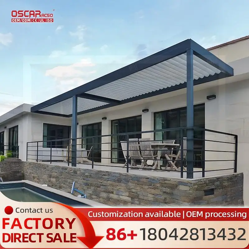 

Outdoor Waterproof Aluminium Arches Arbours Bridges Louvered Structure Ideal for Patio Backyard and Poolside pergola