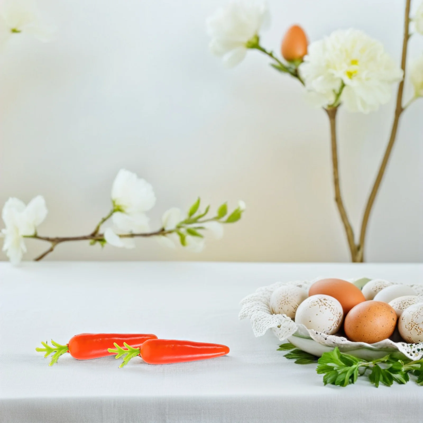 30 Uds. Decoración de zanahoria simulada 2,95 "X 0,63" zanahorias de espuma Artificial para fiesta de Pascua accesorios de fotografía de mesa Mini imitación