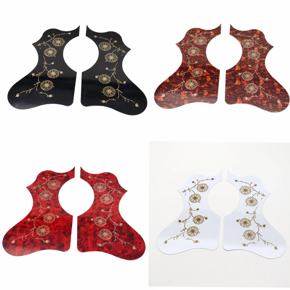 EJ200 Left and Right Hand Folk Acoustic Guitar Protection Pickguard Anti-scratch Plate With Gold Flower Pattern
