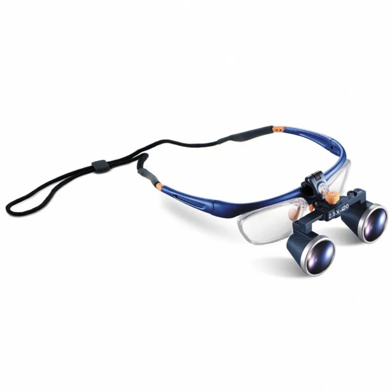FD-503G 2.5X/3.5X Two-way Screw Thread Loupe Binocular Galileo Frame Loupe Magnifier Glasses Work Distance 420MM
