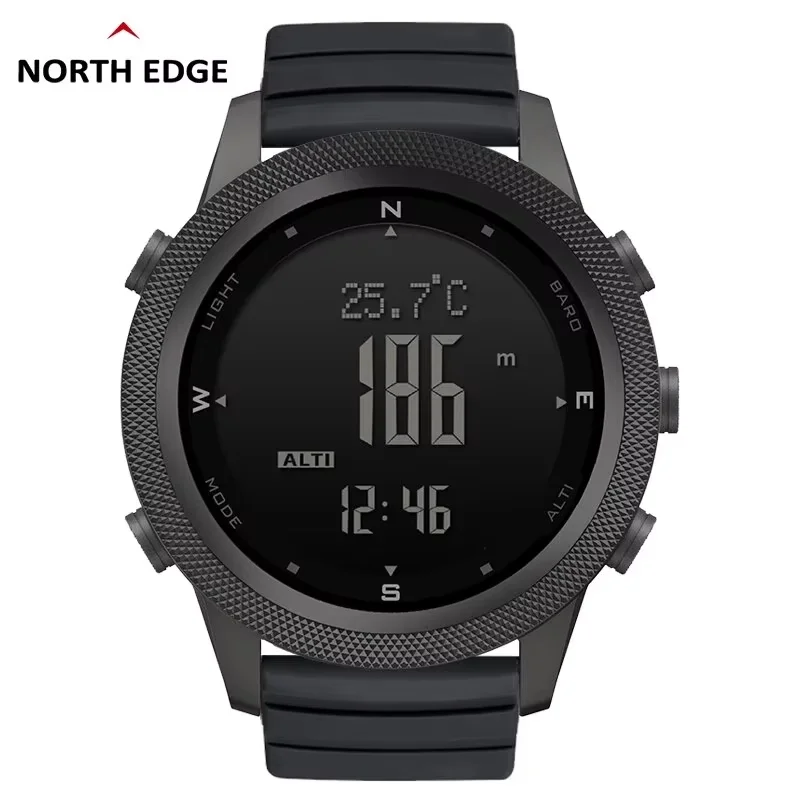 NORTH EDGE APACHE-46 Men's Digital Watch Outdoor Sports Running Swimming WR50M Altimeter Barometer Compass Digital Watch