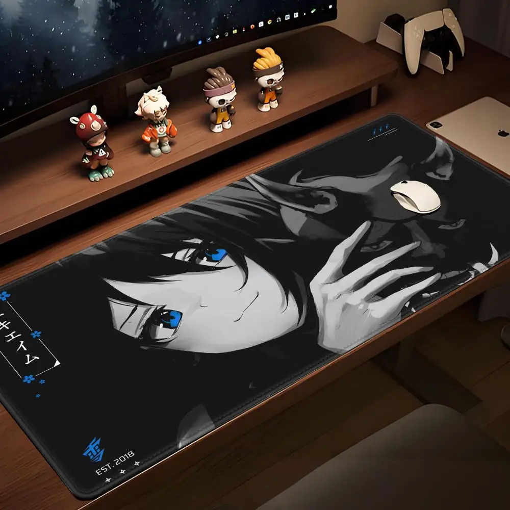 90x40 Anime Mask Girl Mouse Pad YUki Aim Gaming Speed Mouse Mat Game Premium Mousepad Gamer E-Sports Computer Keyboard Mat