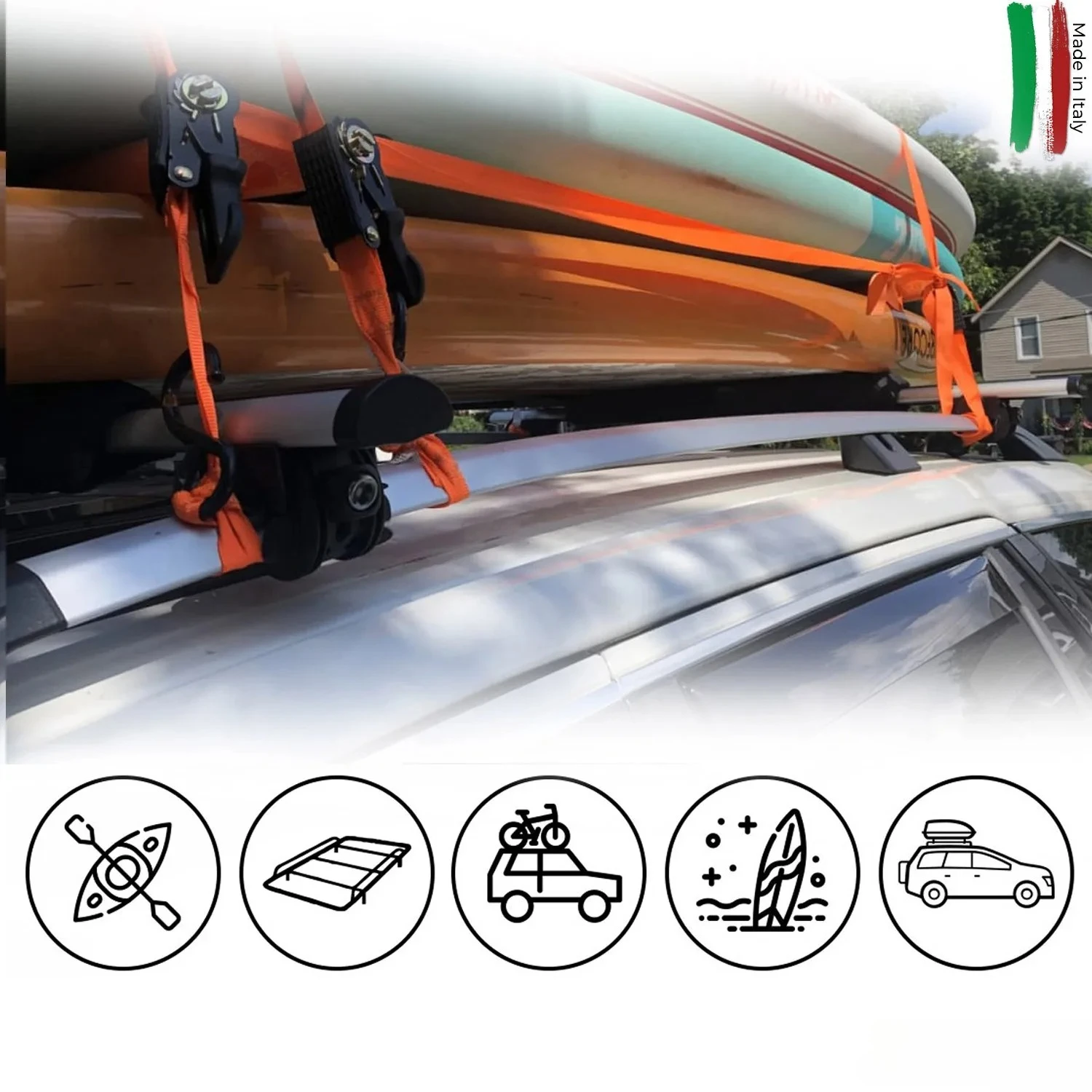 Roof Rack Cross Bars Lockable For  2004-2009 Gray 2Pcs