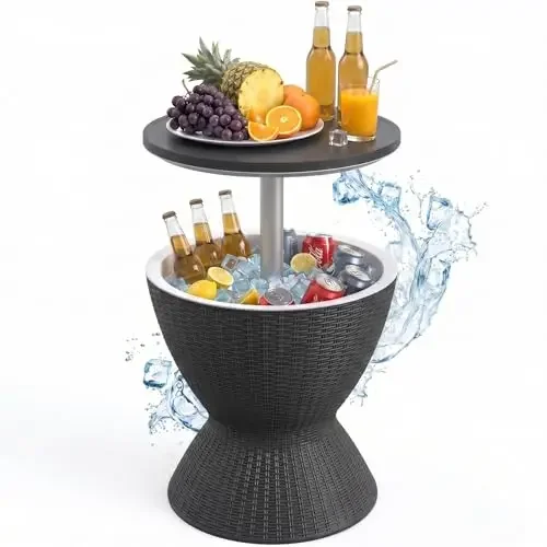 Cooler Tables 10-13 Gallon Cooler Bar Tables Keeps Cold 12 Hours Multi-Functional Outdoor Cool Bar For Drinks Beer Wine
