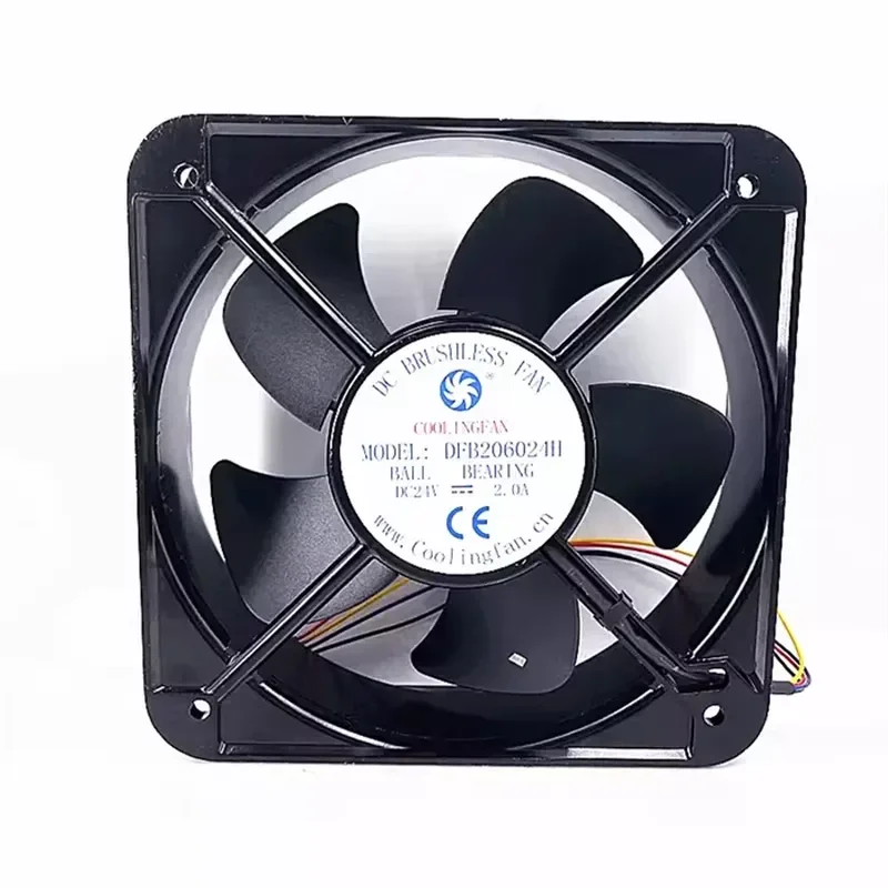 For Brand new original genuine DFB206024H DC24V 2.0A 20CM cm, axial flow cooling fan 4 wires