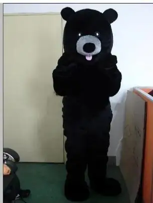 Costume de mascotte d'ours noir pour adultes, robe de paupières de mascotte, costume de cosplay, convocation de Noël, carnaval Rick, nouveau