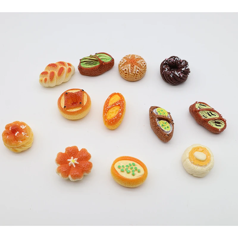 12Pcs Dessert Donut Fridge Magnets Message Post Simulation DIY Cream Bread Chocolate Mini Statue Magnetic Hook Office Decoration