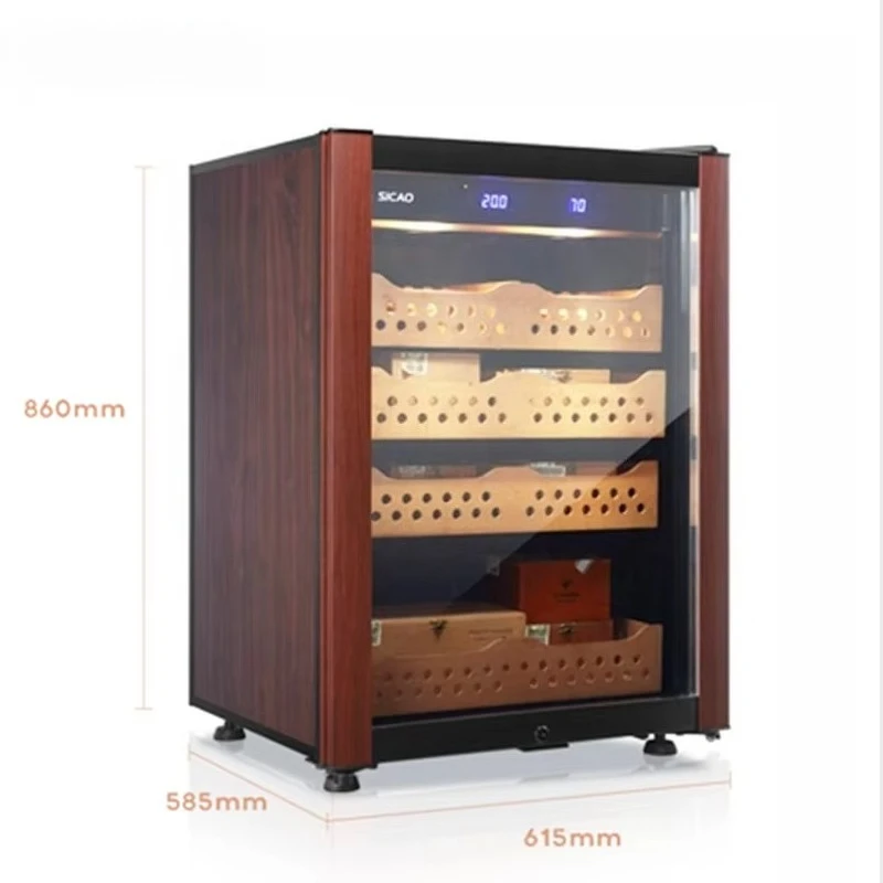 Luxury Wooden Refrigerated Cigar Cooler Humidor 137L Hold1000 5.0-22.0℃ Thermoelectric Luxury Cedar Wood Cigar Cabinet