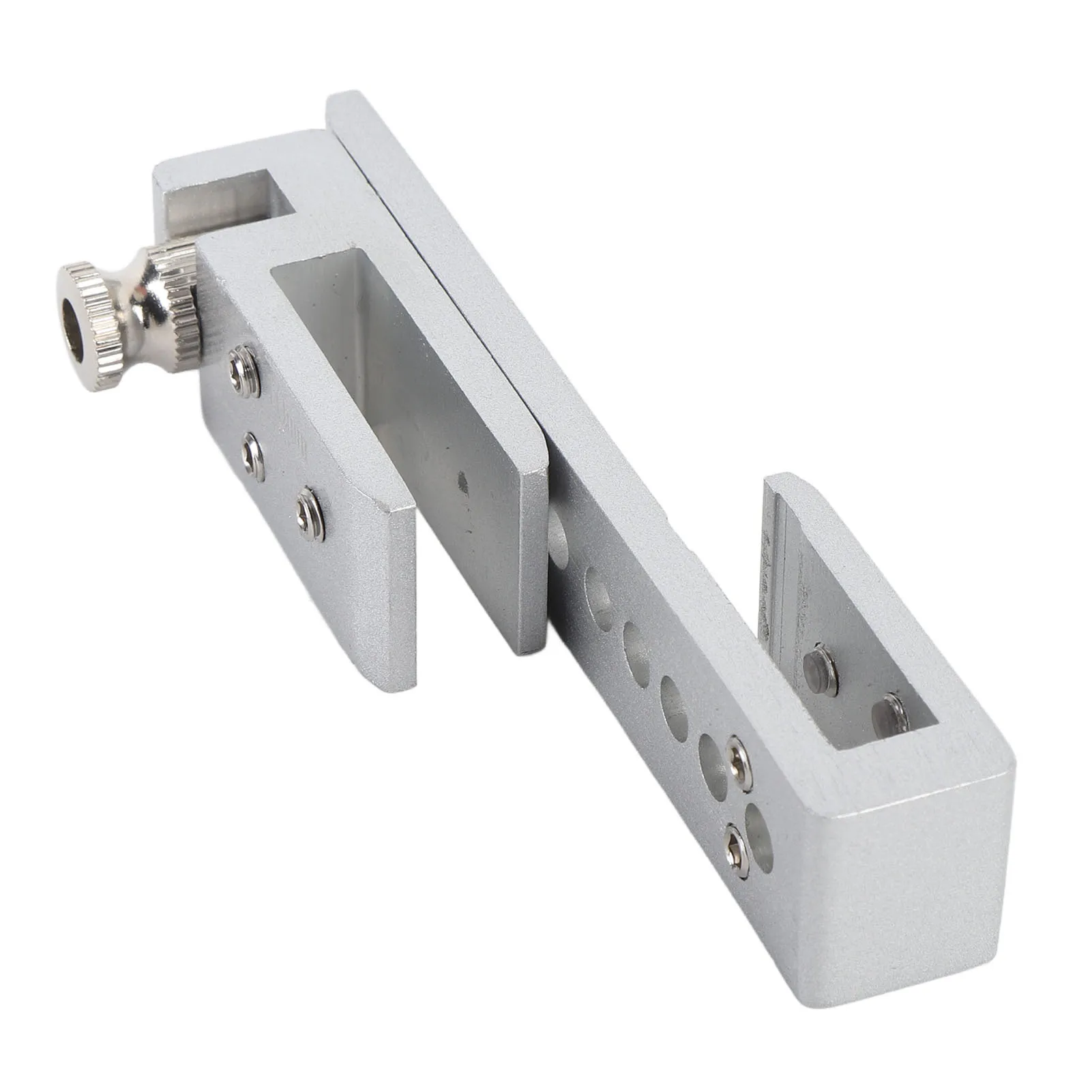 Metal Shower Door Latch Silver Finish Adjustable Screw Door Latch Catch No-Drill Installation Glass Door Lock Bathroom Hardware