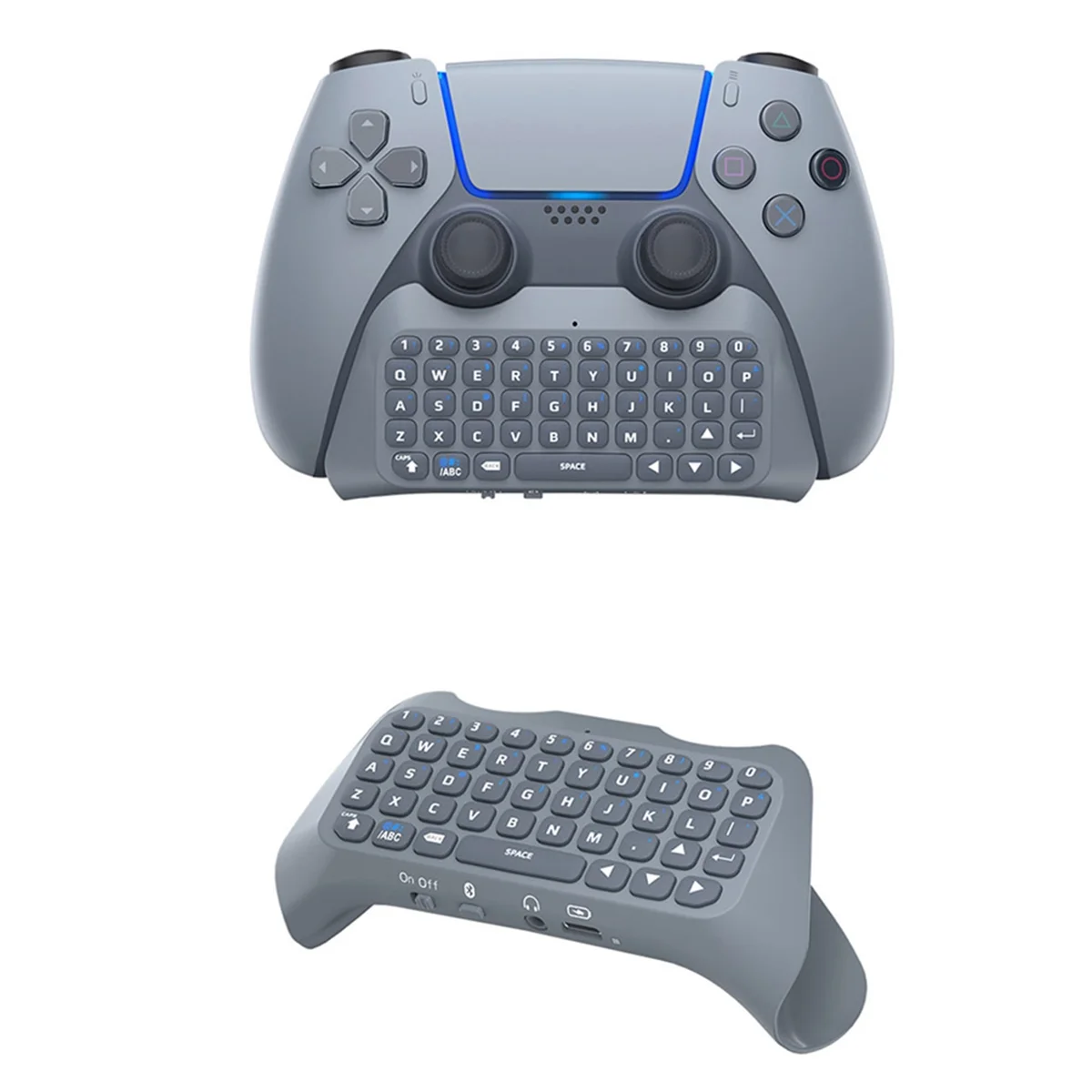 

2025+Wireless Keyboard for Controller Handle Bluetooth External Keyboard for Playstation5 ChatPad Bluetooth Keyboard