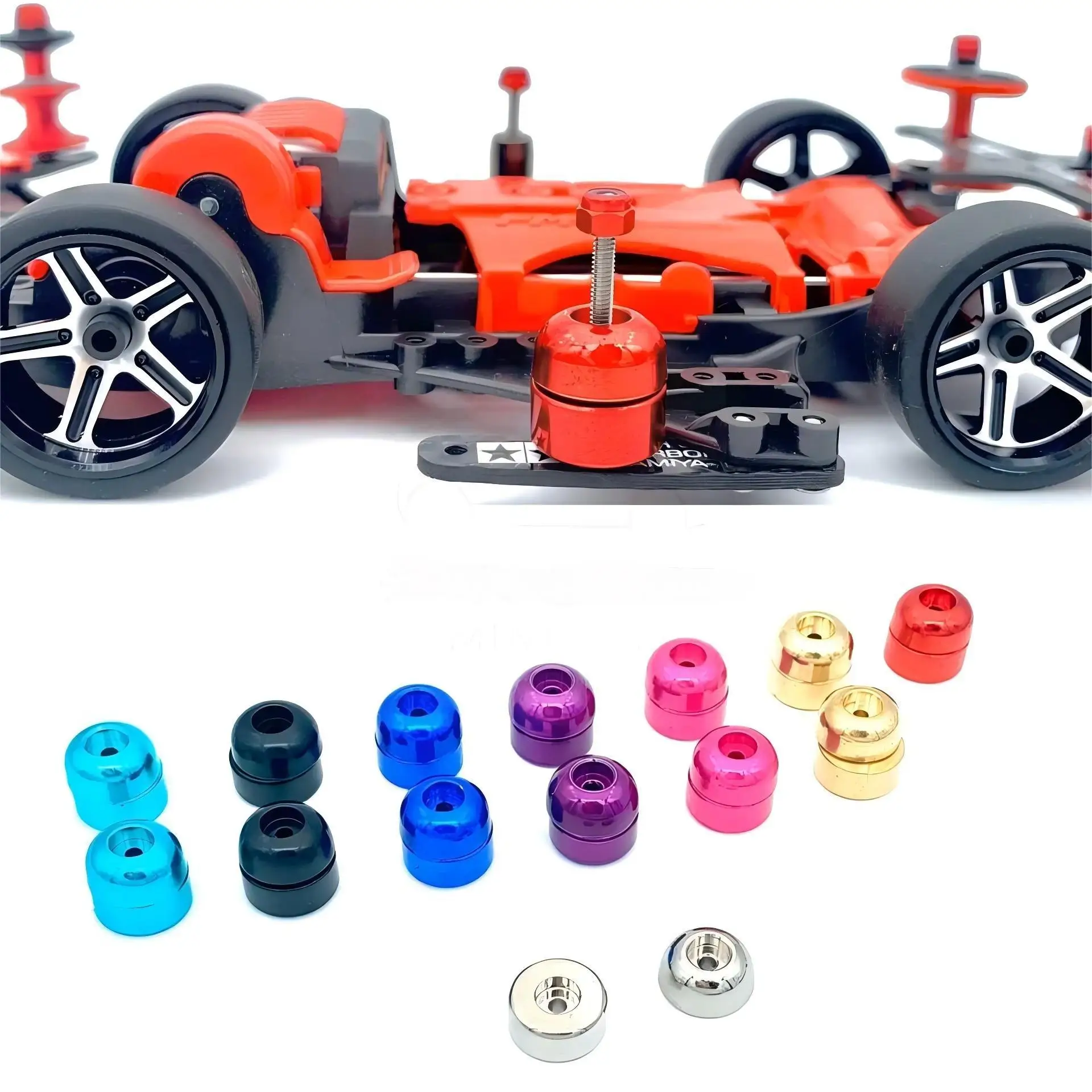 For Tamiya Mini 4WD Rear Roller Stay w/ Carbon Dog Bone Side Dampers Stabilizer Bars Racing Car Tuning Upgrade Parts