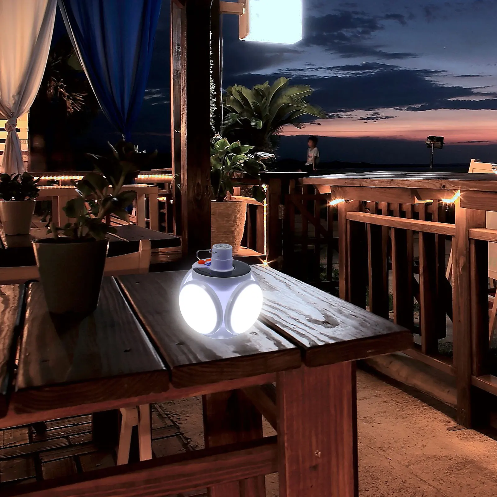 Rechargeable Garden Light Outdoor Decorative Powered by Solar Energy Automatic On Off Yard Landscape Hanging Light Solar