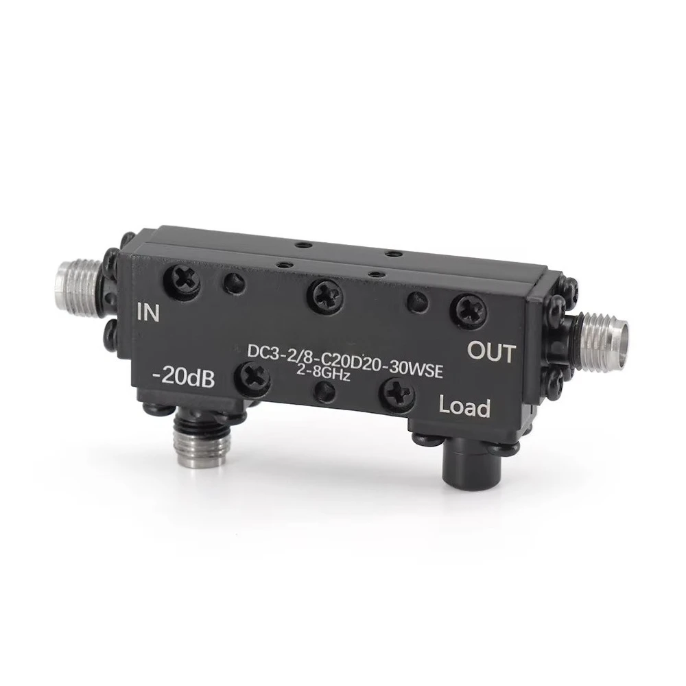 RF Directional Coupler 2-8GHz 50 Ohm High Precision Wideband for Radar Electronic Systems
