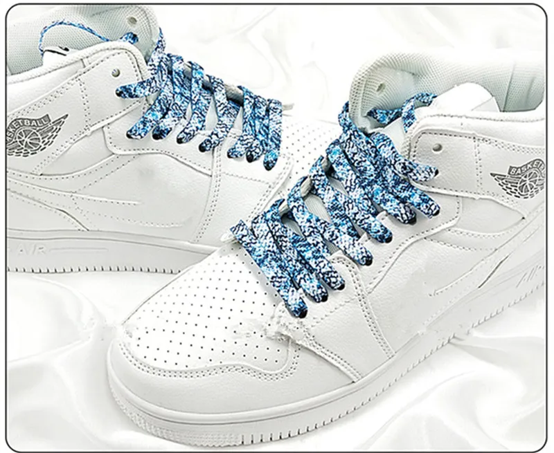 Fashion Snake Pattern Shoelaces individuality Python Fish Print Women Men Pattern High-top Canvas Sneakers Shoelace Dropship