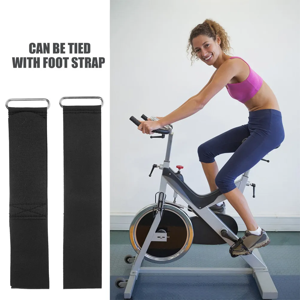 1Pair Universal Foot Pedal Straps for Rowing Machines Adjustable Hook and Loop Fastening Nonslip Surface Multi Use Gym Fitness