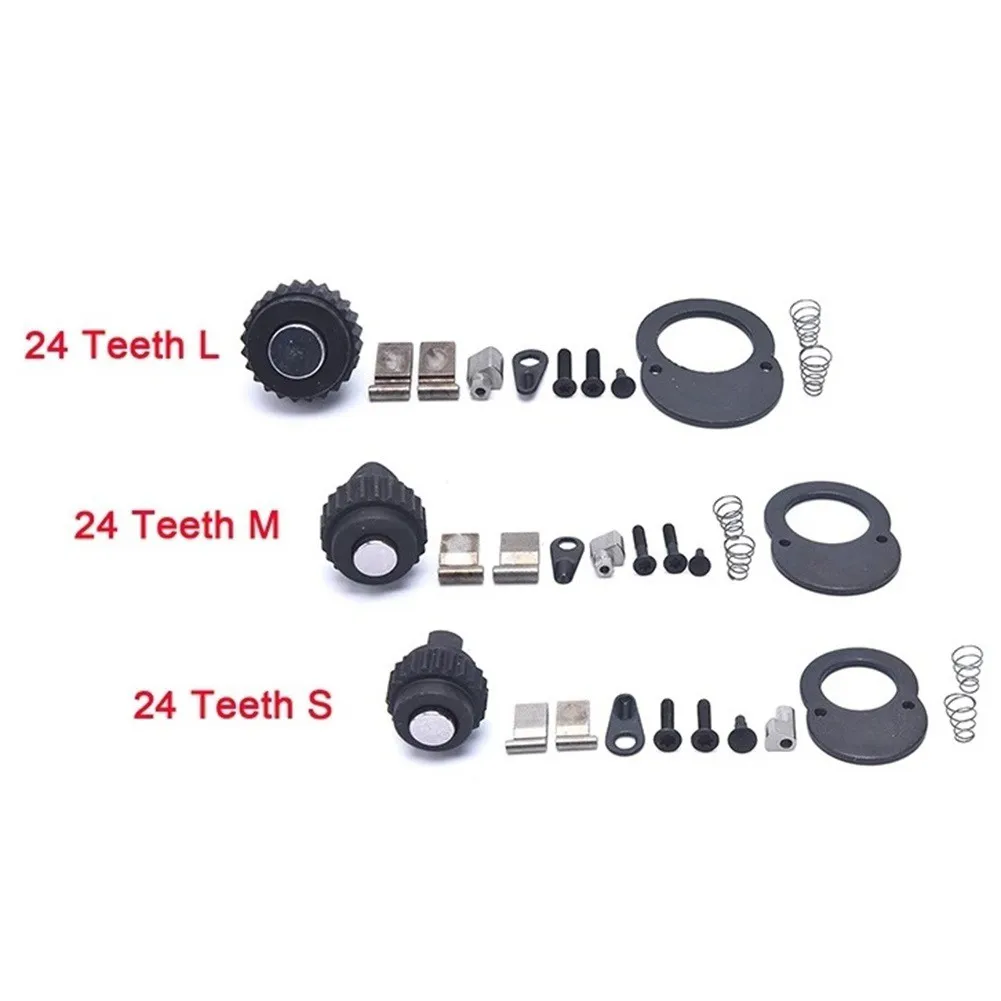 11Pcs Ratchet Socket Wrench Repair Kit 1/4'' 3/8'' 1/2'' 24 Teeth Ratchet Socket Wrench Chrome Plated Plum Spanner Repair Tools