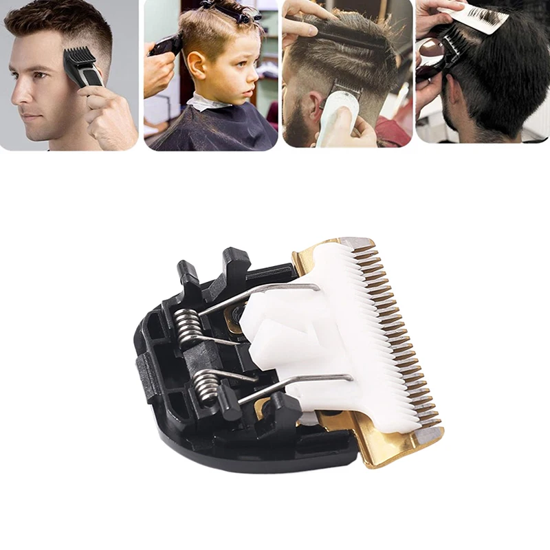 Electric Push Hair Clipper para Adulto, Cabeça Lâmina De Cerâmica, Acessórios Universais, Tesoura, 24 Dentes