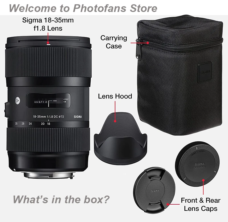 Sigma 18-35mm F1.8 DC HSM Art Lens for Canon Nikon