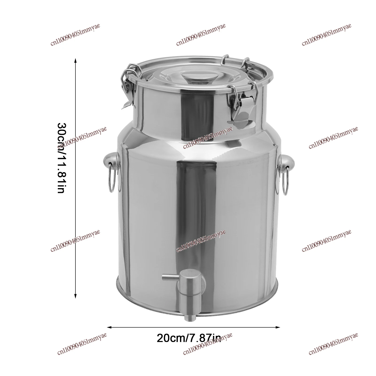 

10 Liter Milk 2.64 Gallon Can 304 Stainless Steel Milk Bucket Wine Pail Bucket with Sealed Lid for Milk and Wine Liquid Storage