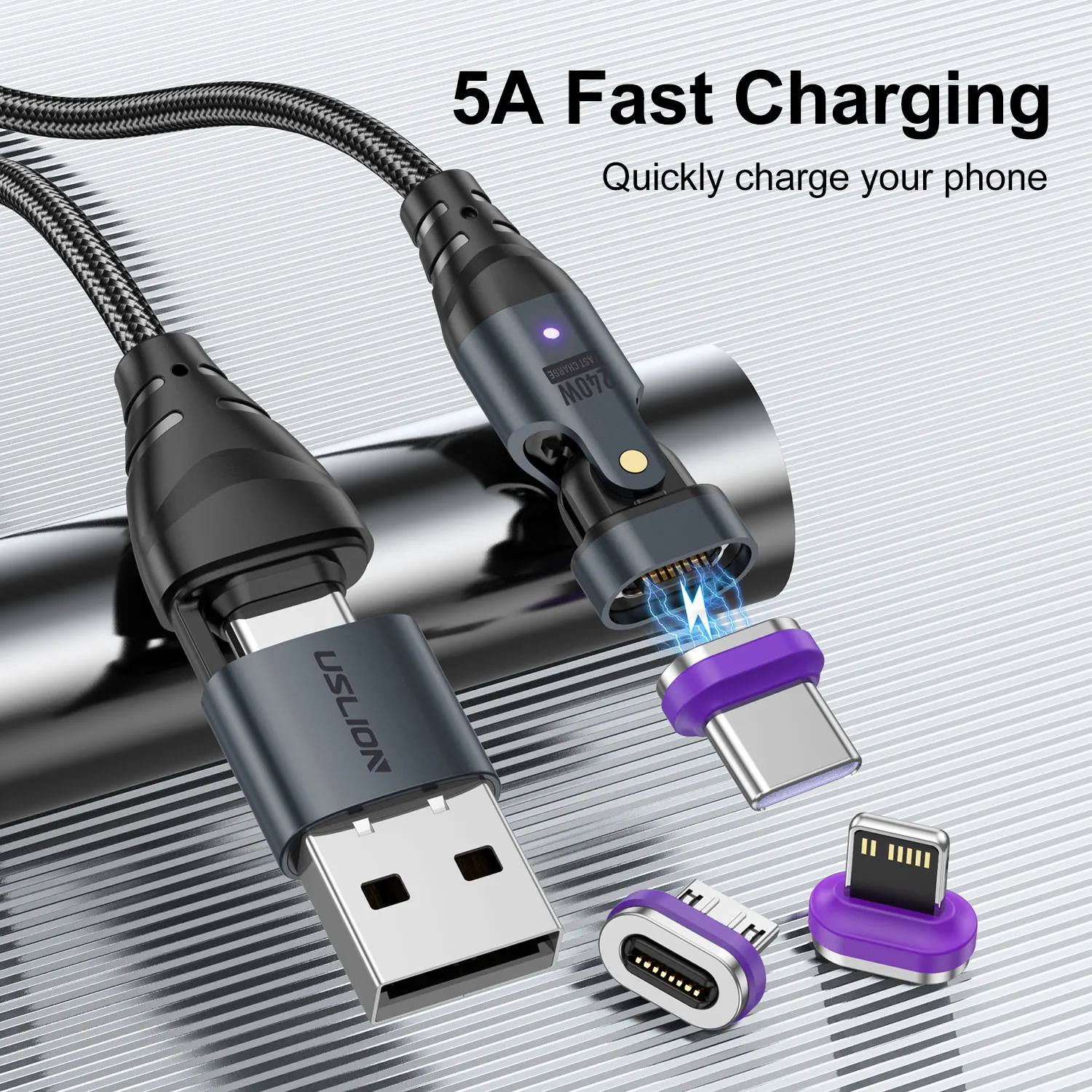 Magnetic PD3.1 240W Micro USB to USB C Super Charger Type C Charing Cable for Xiaomi Samsung S23 Huawei Data Cord for iphone 15
