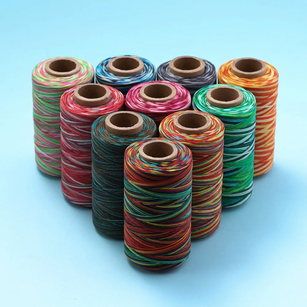 

20meter 0.8mm/1mm Colored Flat Waxed Cord Wax Thread Weave Beaded Rope For Bracelets Necklaces DIY Jewelry Accessories Making