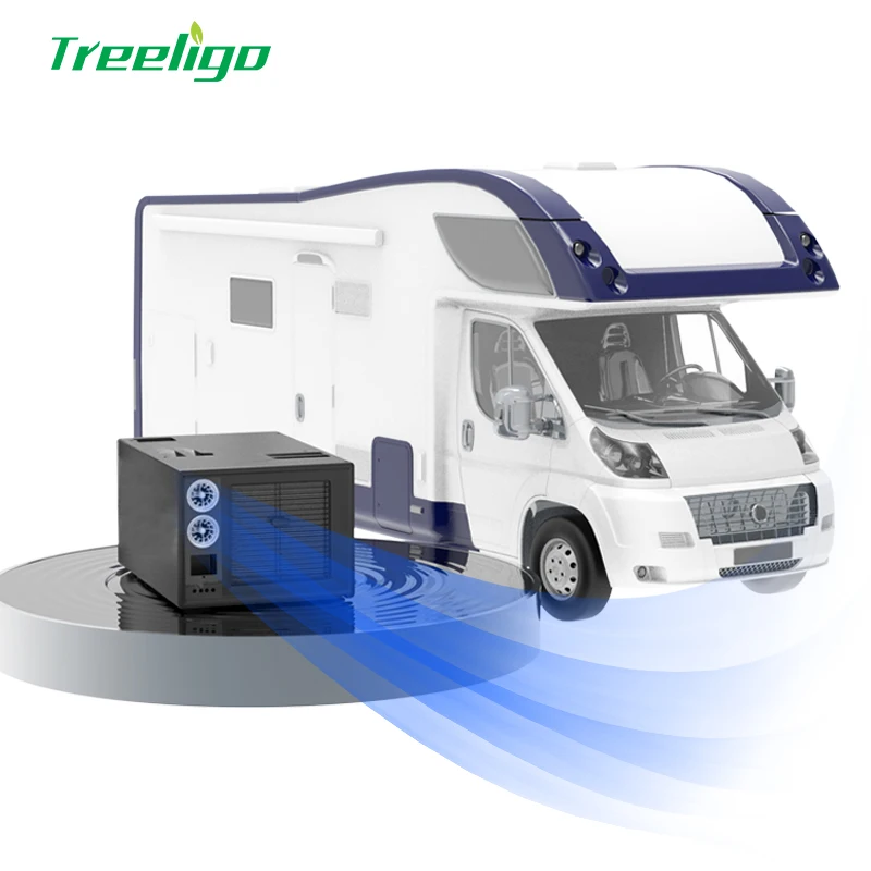 Treeligo 24V 48V Fast Cooling Hidden RV Air Conditioning Automotive Embedded Electric Air Conditioner for Motorhome Camper Truck