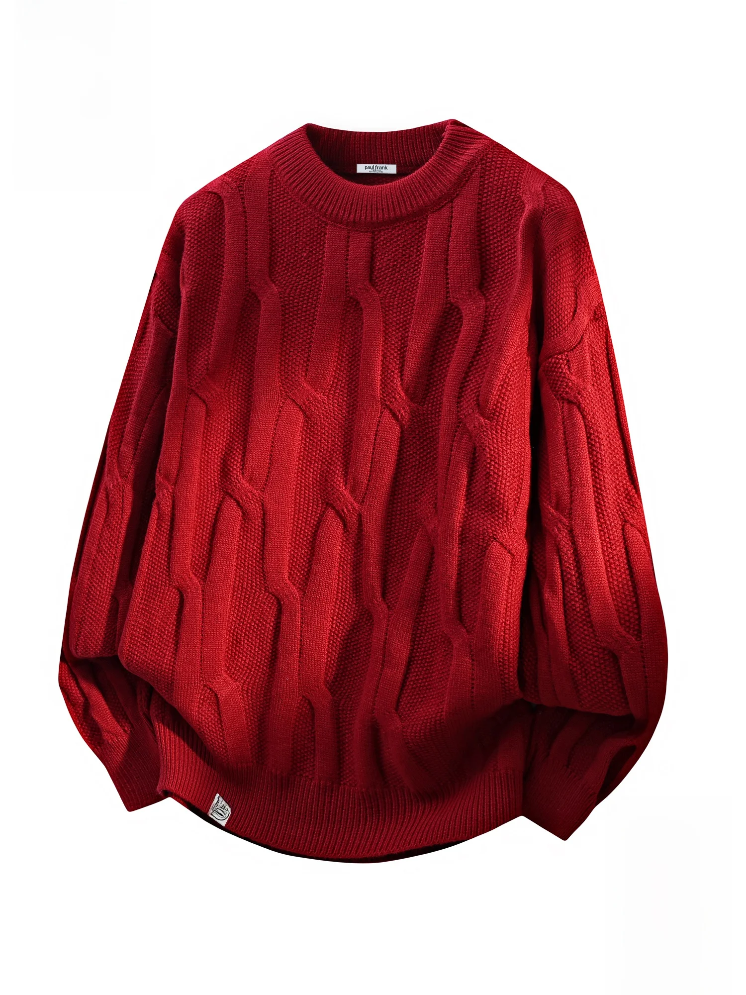 

Мужской вязаный свитер Paul Frank Lazy Style с круглым вырезом, свободный, теплый, повседневный, новый, из мягкой полиэстеровой смеси, для осени