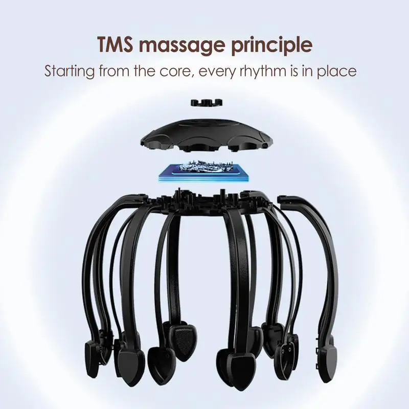 Head Scratcher Scalp Massager Automatic Octopus Claw Scalp Massaging Tool 8 Claw Head Massager Electric Scalp Stimulator Finger