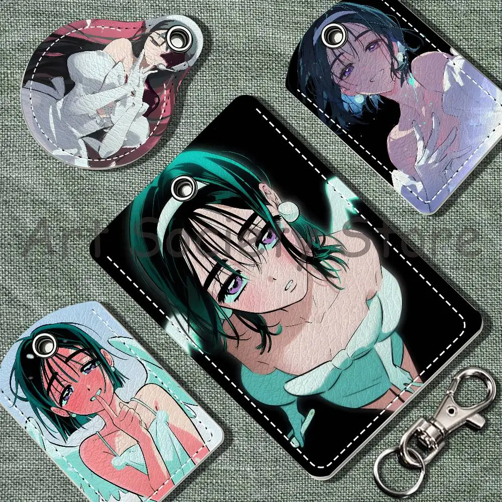 Sua A-Alien stage Leather Keychain Badge Holder with Lanyard - ID/Access Card Holder, Key Ring Accessory, Gift Option