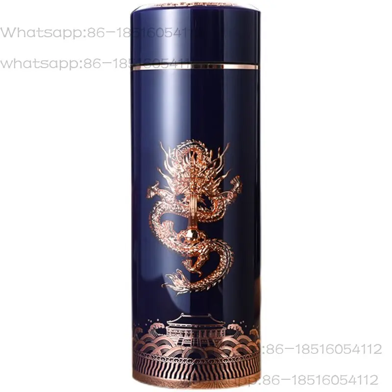 Spring Festival sterling silver liner thermos cup fashion business water cup high-end office creative gift 999 silver cup