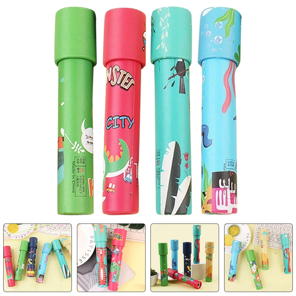 

4 Pcs Rotating Kaleidoscope Kids Toys Budderscopes Kaleidoscopes for Children Cartoon