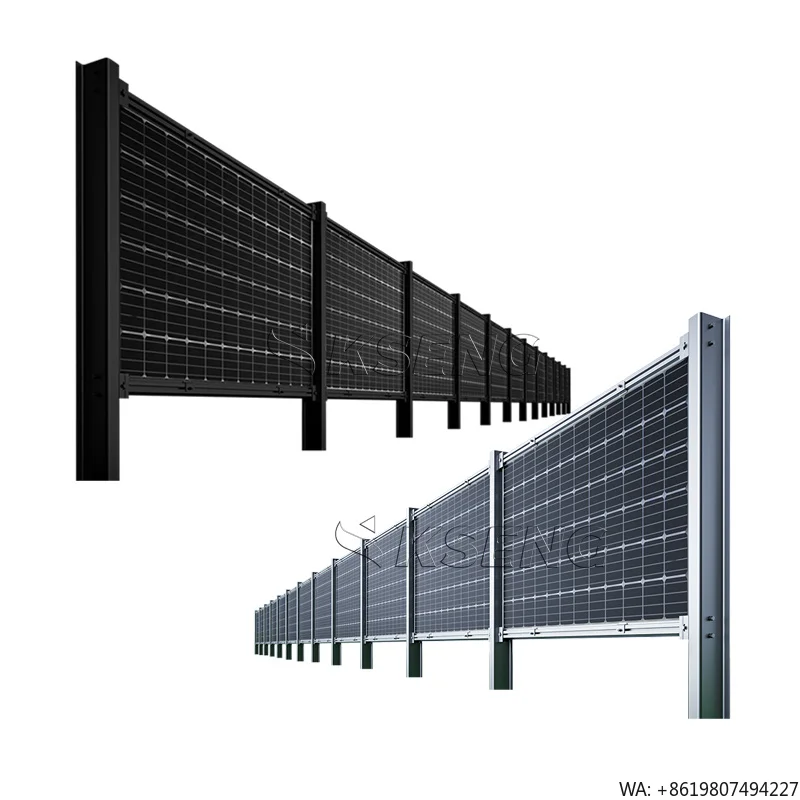 Kseng Bifacial Ground Mount Solar Panel Fence System Vertical PV Farm Solar Mounting System for Long-Term Cost Savings