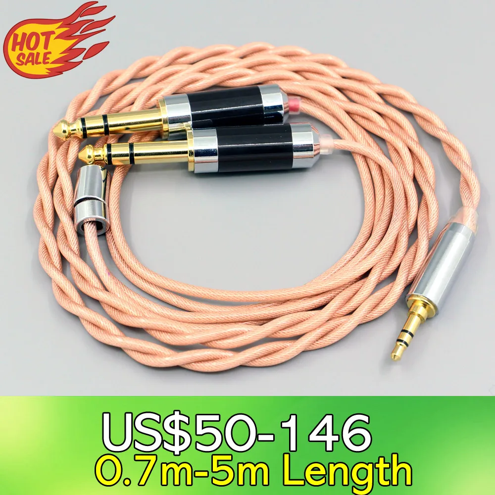 

Type6 756 core Shielding 7n Litz OCC Earphone Cable For 3.5mm to Dual 6.5mm Male mixer power amplifier 2 core 2.8mm LN007998