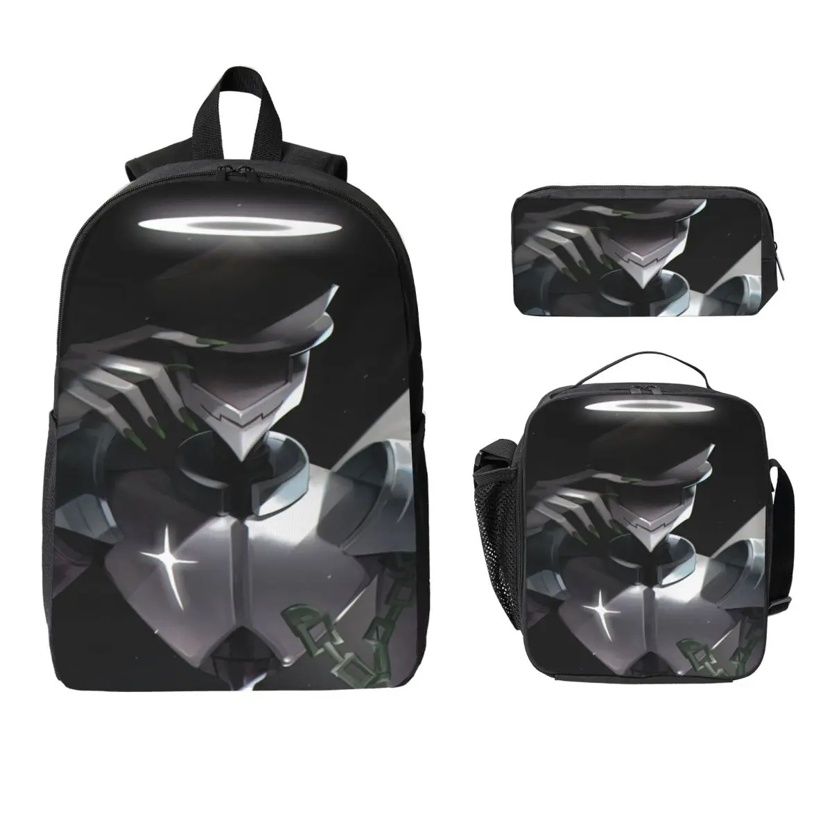 3Pcs The Gaslight District Backpack Set for Children Pen Bags Bookbag Sets with Lunch Box For School Students Knapsack