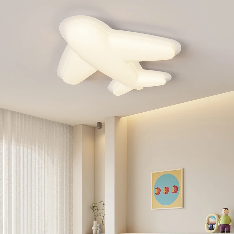 New Cartoon Children's Room Bedroom Lamp Cartoon Cloud Aircraft Shape Eye Protection Ceiling Lamp Bedroom Girl Ceiling Lights