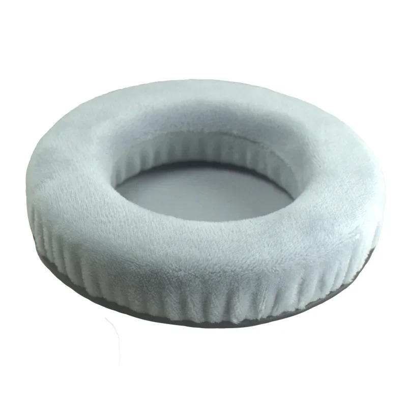 Gray Soft Velvet Round Ear Pads Universal Size Earpads for 60/65/70/75/80/85/90/95/100/105/110/115/120mm Headphones Model