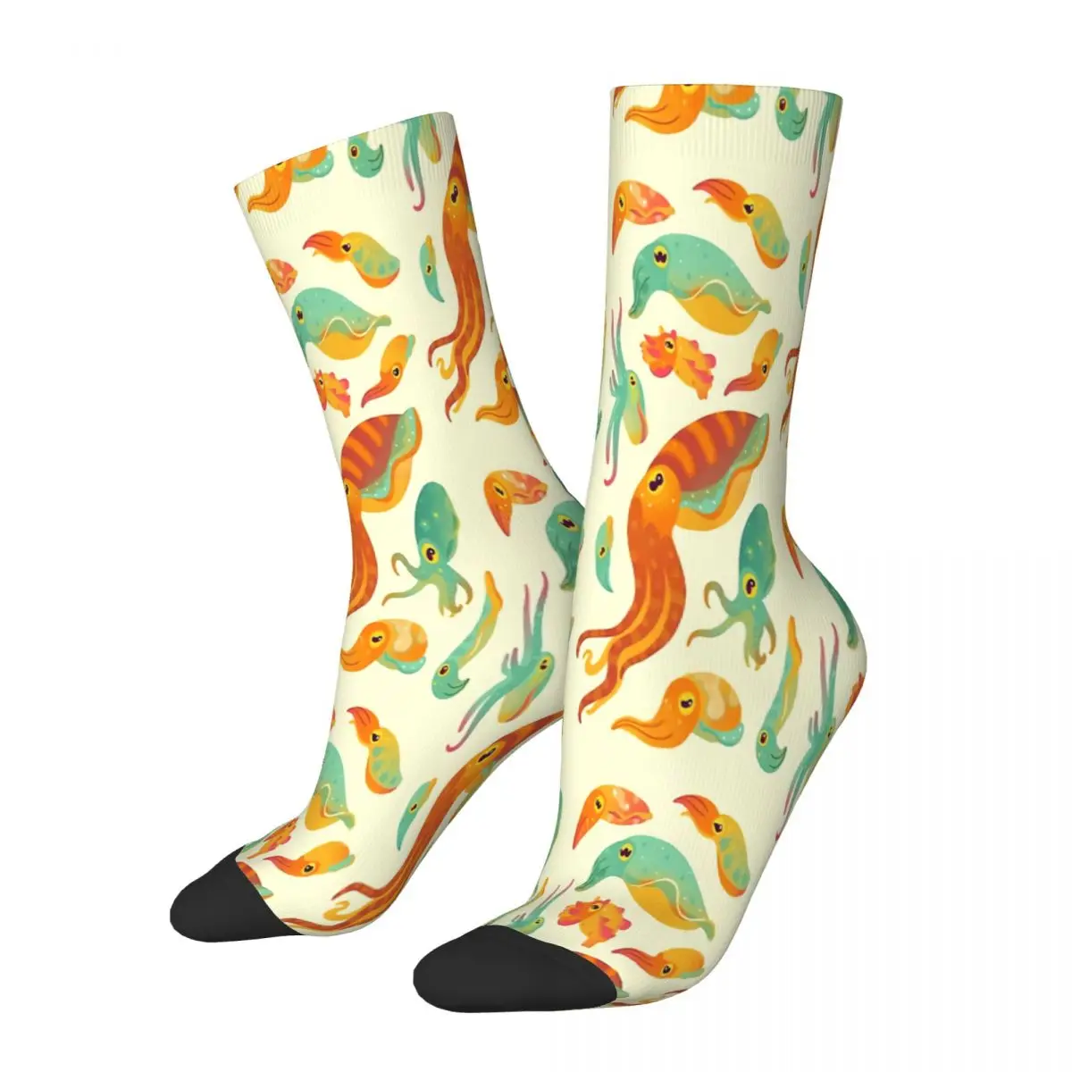 Cuttlefish Marine Life Socks Male Mens Women Summer Stockings Printed