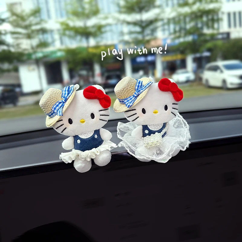 

Hello Kitty Car Interior Decorations Car Pendant Ornaments Girl High-End Creative Cute Cartoon Center Console Screen Decor