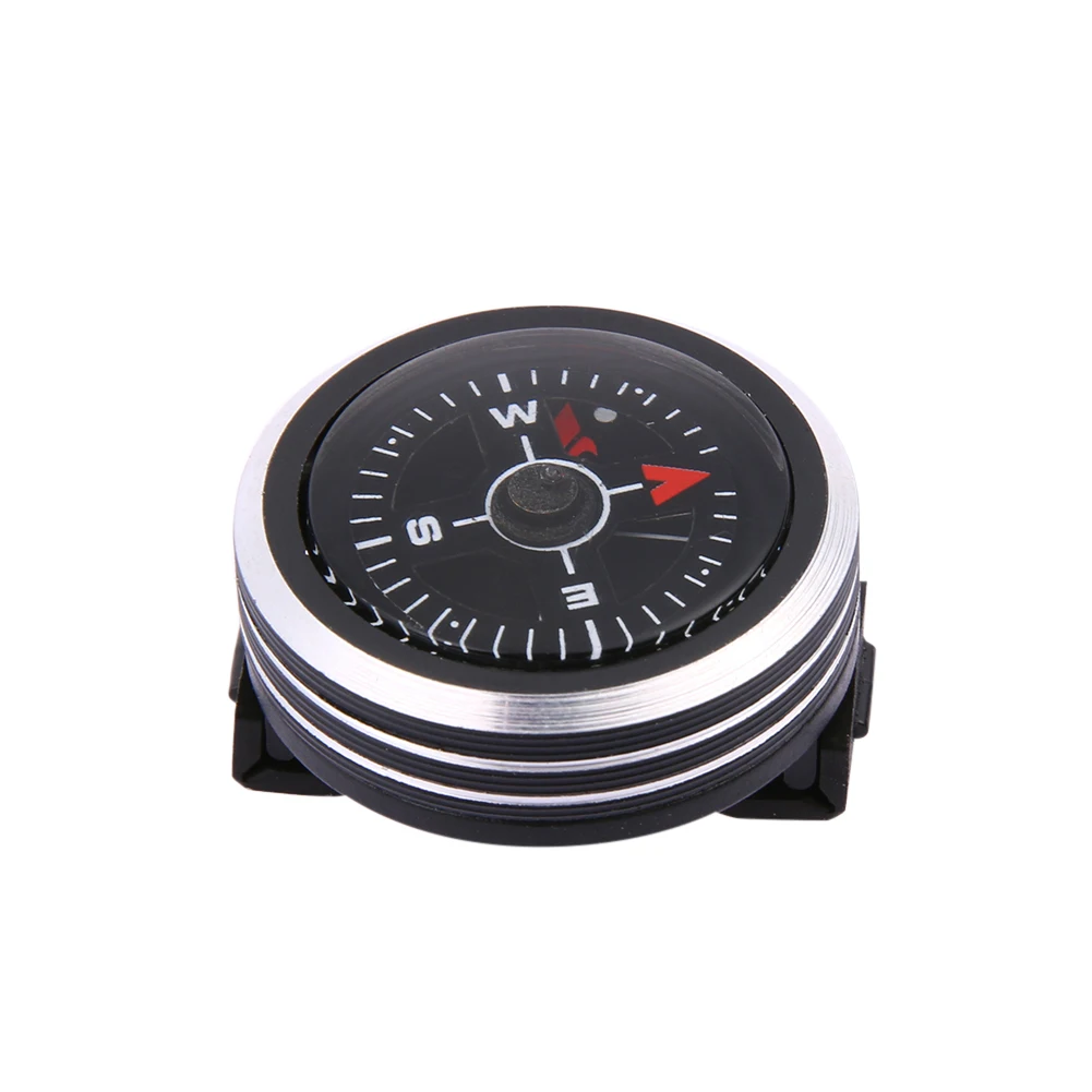 Mini Bracelet Compass Aluminum Alloy Wristwatch Type Camping Compass Practical Detachable Survival Tool for Climbing Paracord