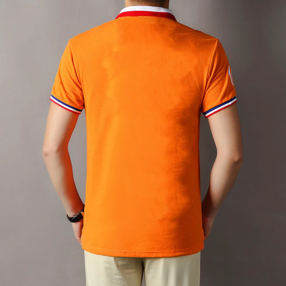 Spring and Summer New Polo Shirt for Men\'s Netherlands Orange Football World Lovest Royal Leisure Sports Cotton Embroidery Tops