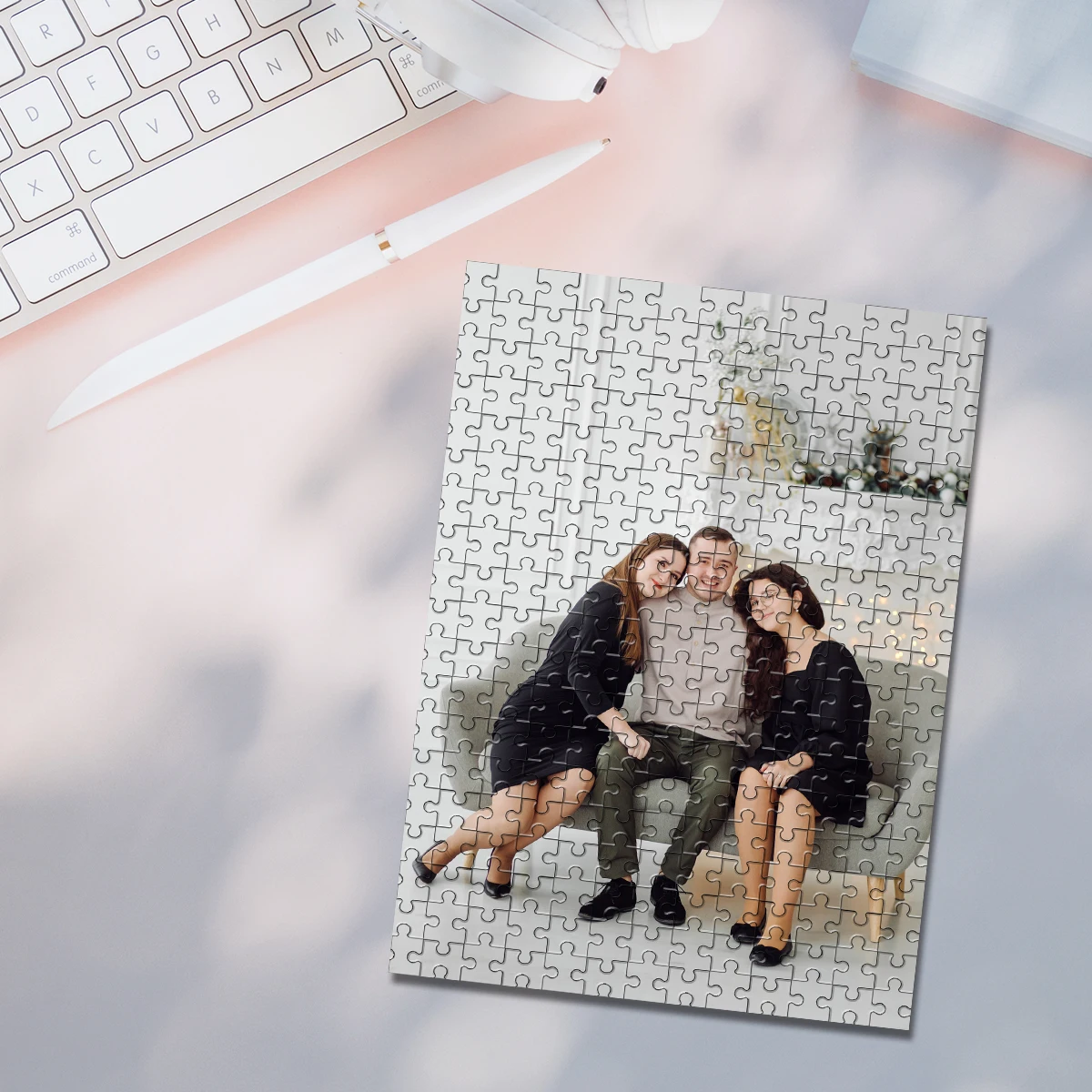 35/300/500/1000pcs Personalized Custom Photo Puzzle family photo Father's Day Back To School Halloween Christmas New Year